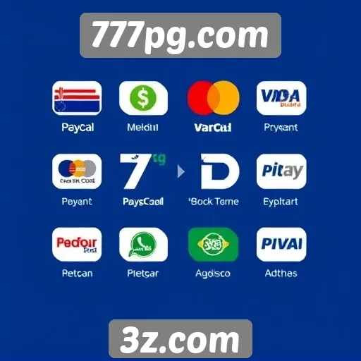 Opções de pagamento oferecidas pelo 777pg.com